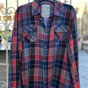 Scotch & Soda Check Flannel Button Down Shirt XXL
